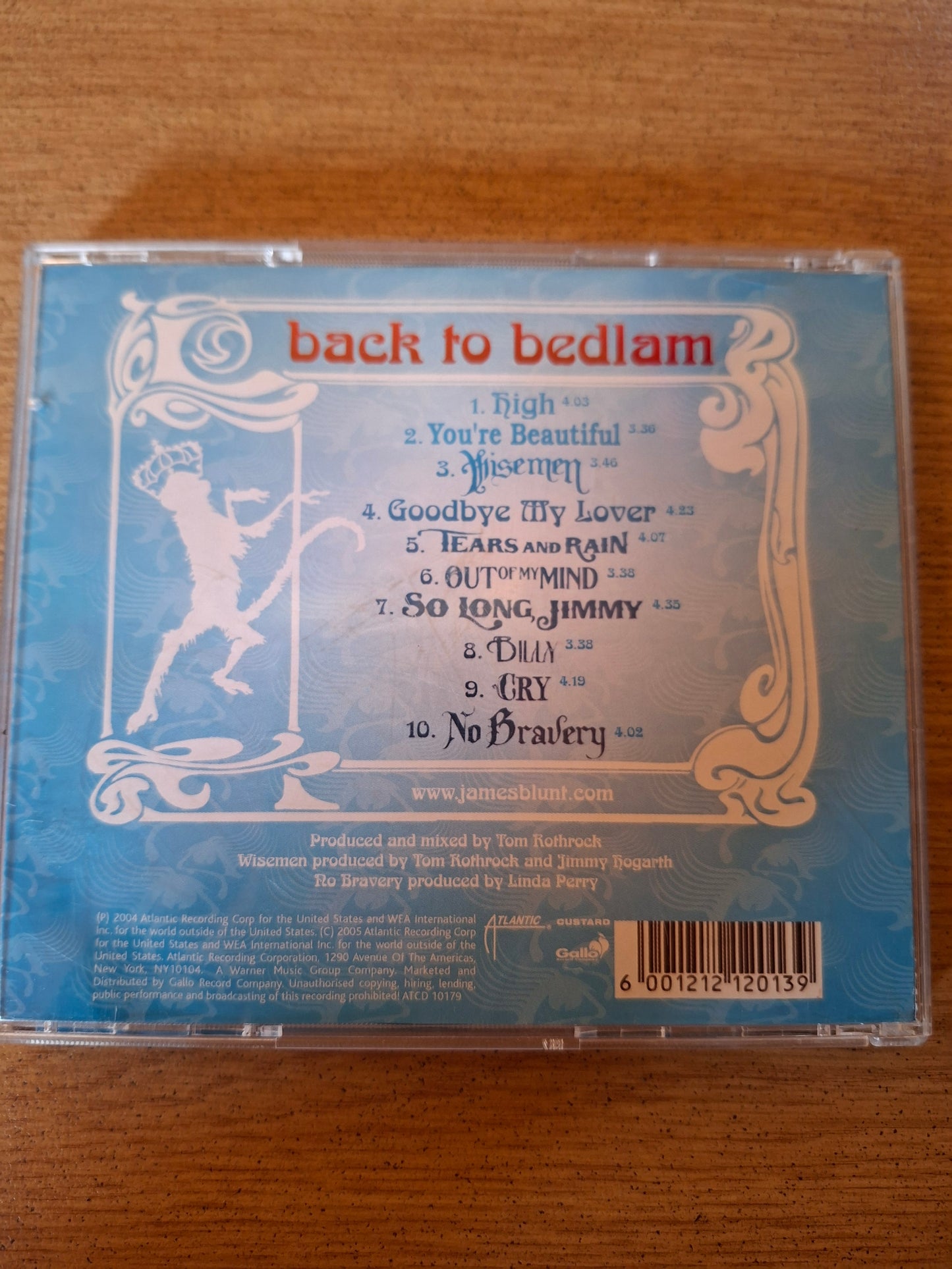 🎵 James Blunt – Back to Bedlam (CD)