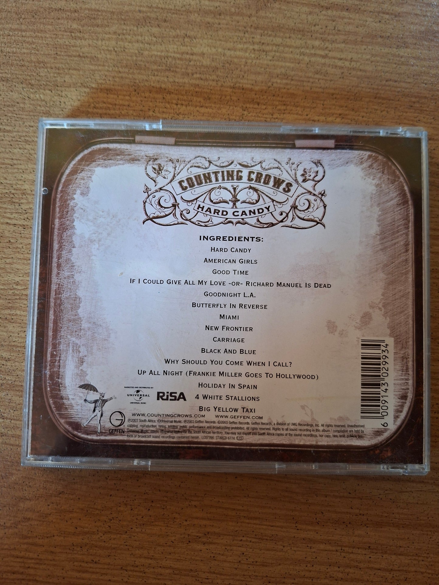 🎸 Counting Crows – Hard Candy (CD, 2002) (Second Hand)