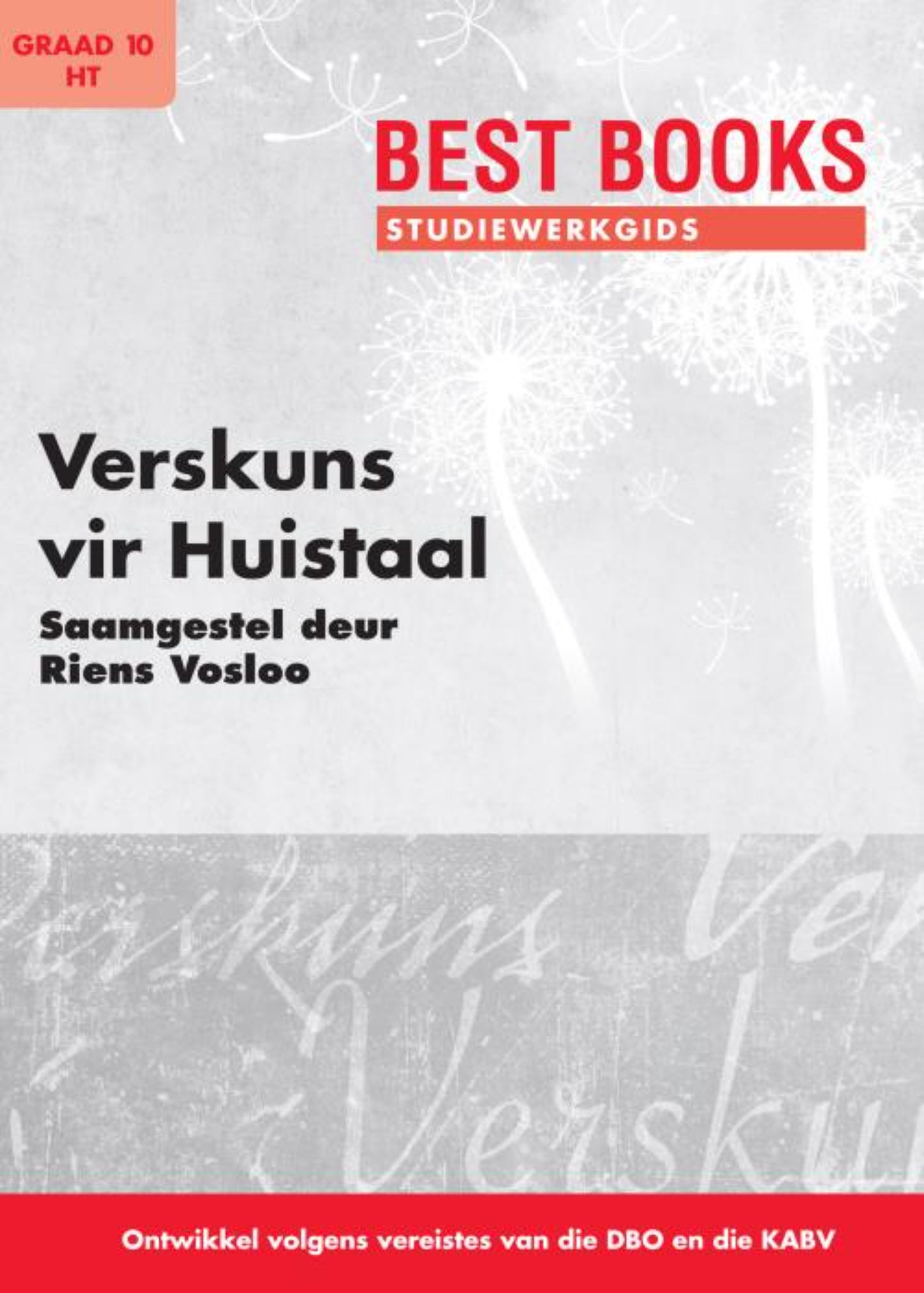 Best Books Study Guides Studiewerkgids: Verskuns Gr. 10 HT (poetry anthology) ISBN/SKU: 9781776070039