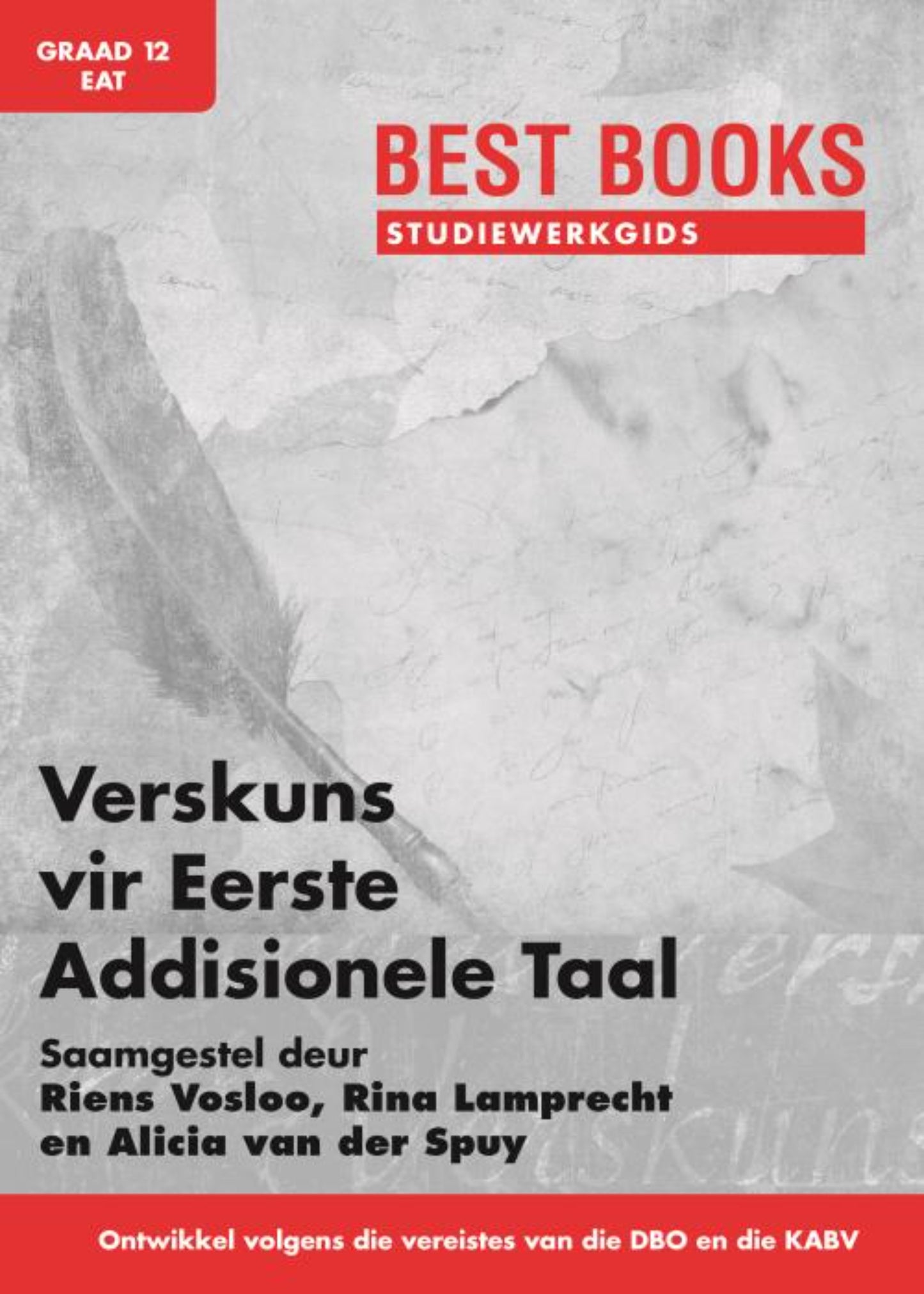 Best Books Study Guides Studiewerkgids: Verskuns Gr. 12 EAT (poetry anthology) ISBN/SKU: 9781776070091