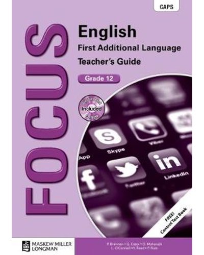 Focus English First Additional Language Gr 12 TG with Control Test Book & Question Bank CD ISBN/SKU: 9780636146013