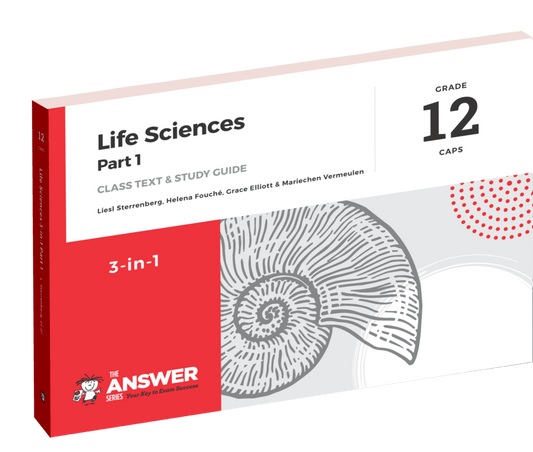 The Answer Series Gr 12 Life Sciences Part 1 '3 in 1' CAPS ISBN/SKU:9781920568856