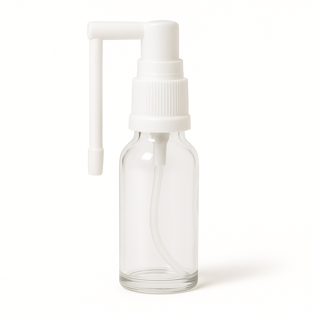 Product image of Clear Glass Aromatherapy Bottle 18mm Neck With Throat Sprayer