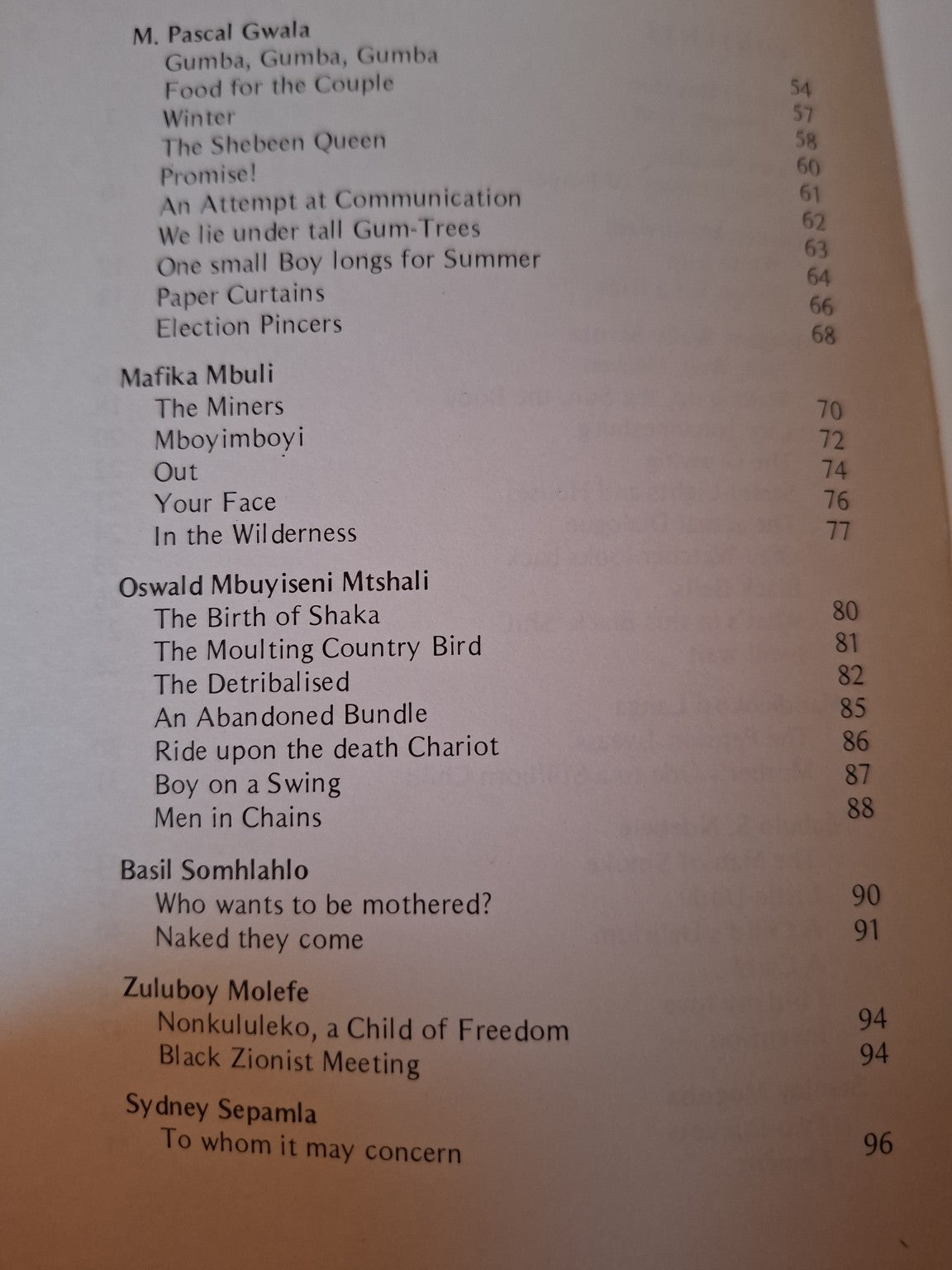 To Whom It May Concern – An Anthology of Black South African Poetry (1973)