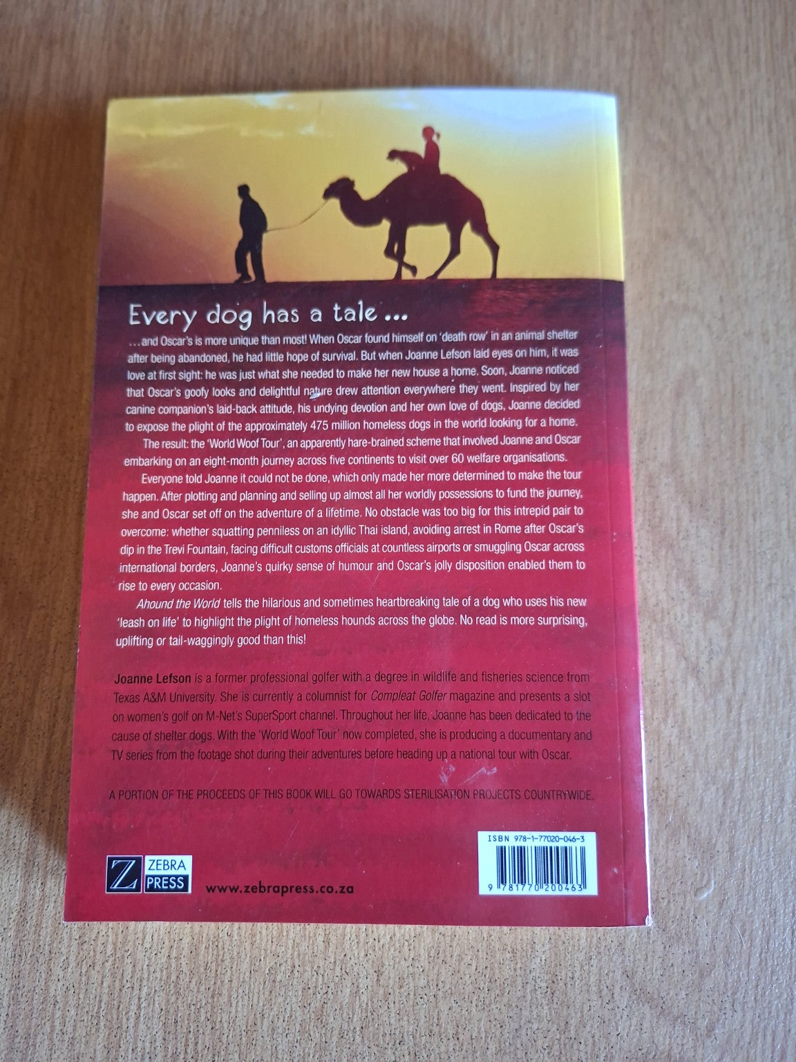 🐾 Ahound the World: My Travels with Oscar – Joanne Lefson (Signed Paw Print Edition) (Second Hand)