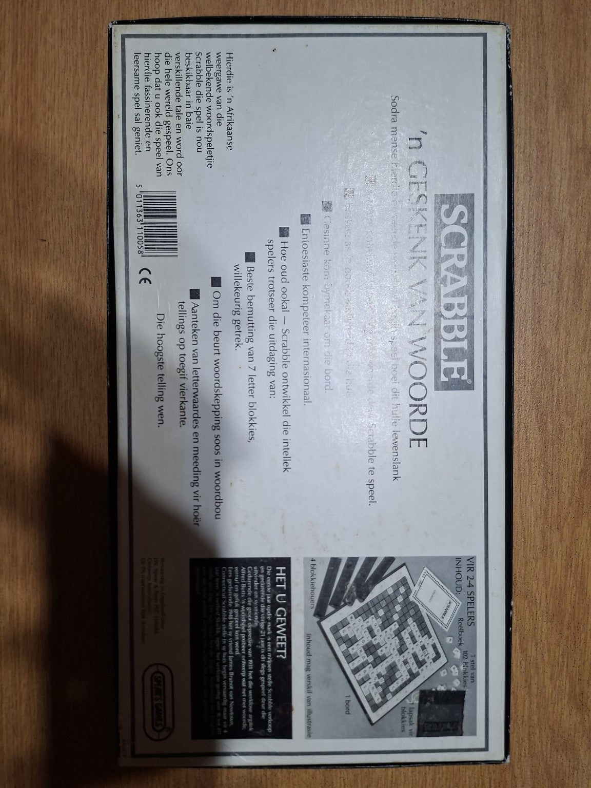 Scrabble – Afrikaans Edition (Complete Set with Board, Tiles & Rules)