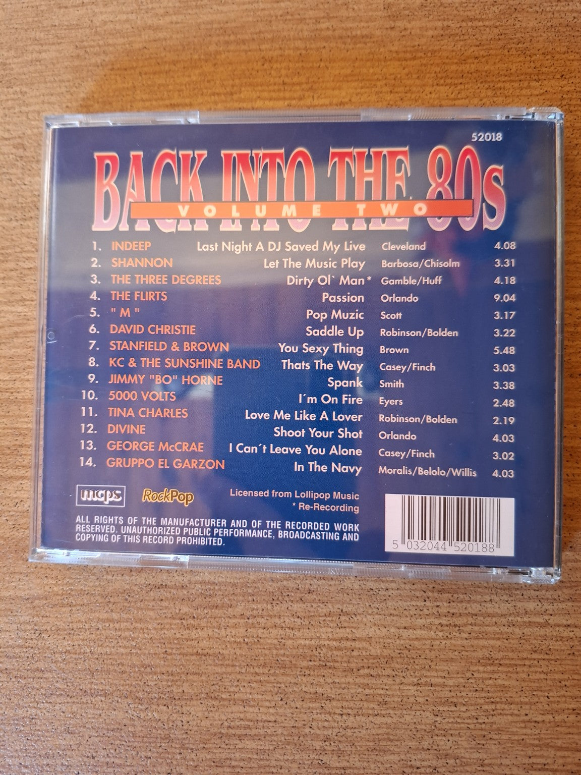 💿 Back Into the 80s – Volume 2 (RockPop, CD) (Second Hand)
