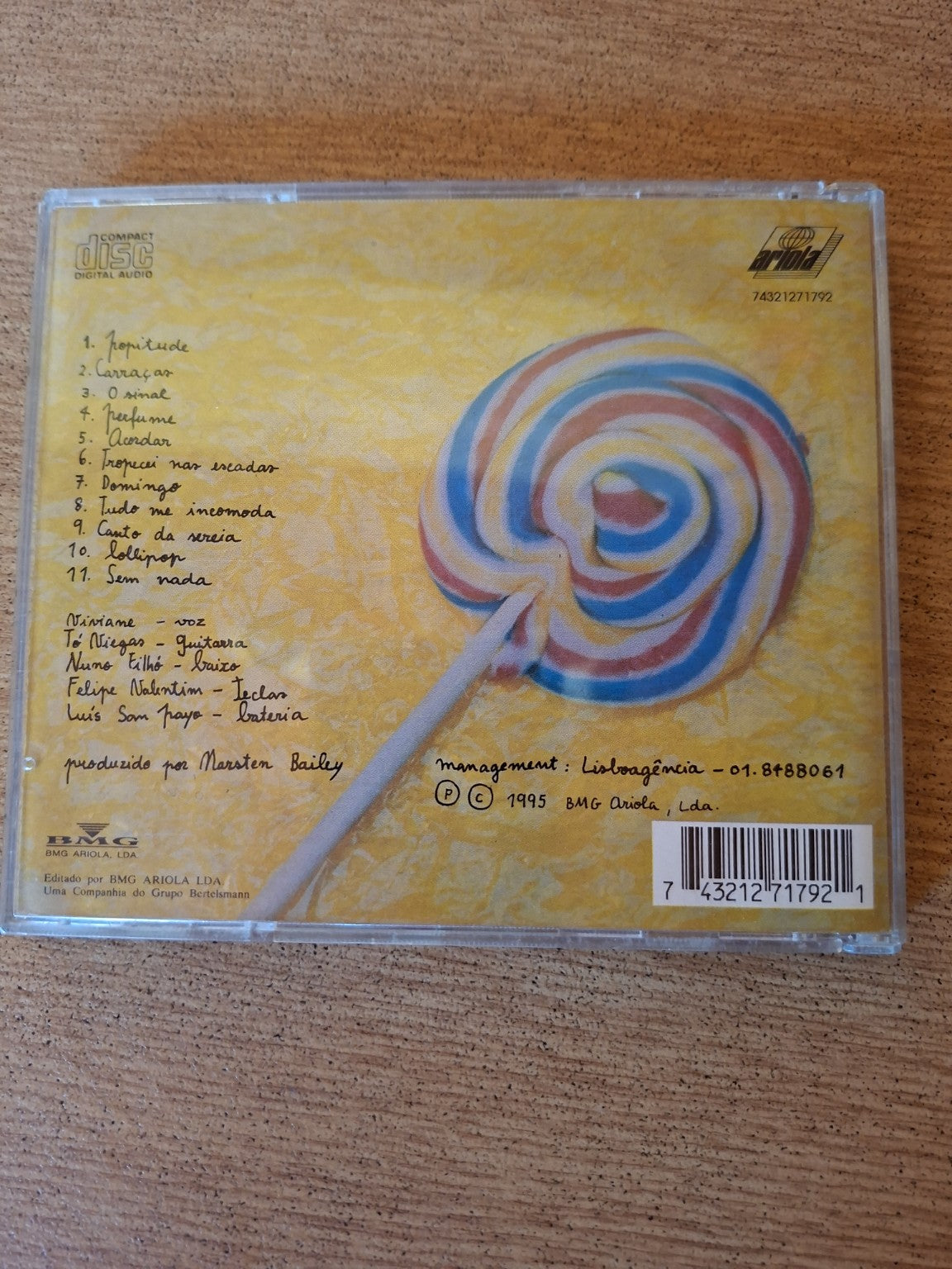 💿 Entre Aspas – Lollipop (CD, 1995, BMG Ariola Portugal)