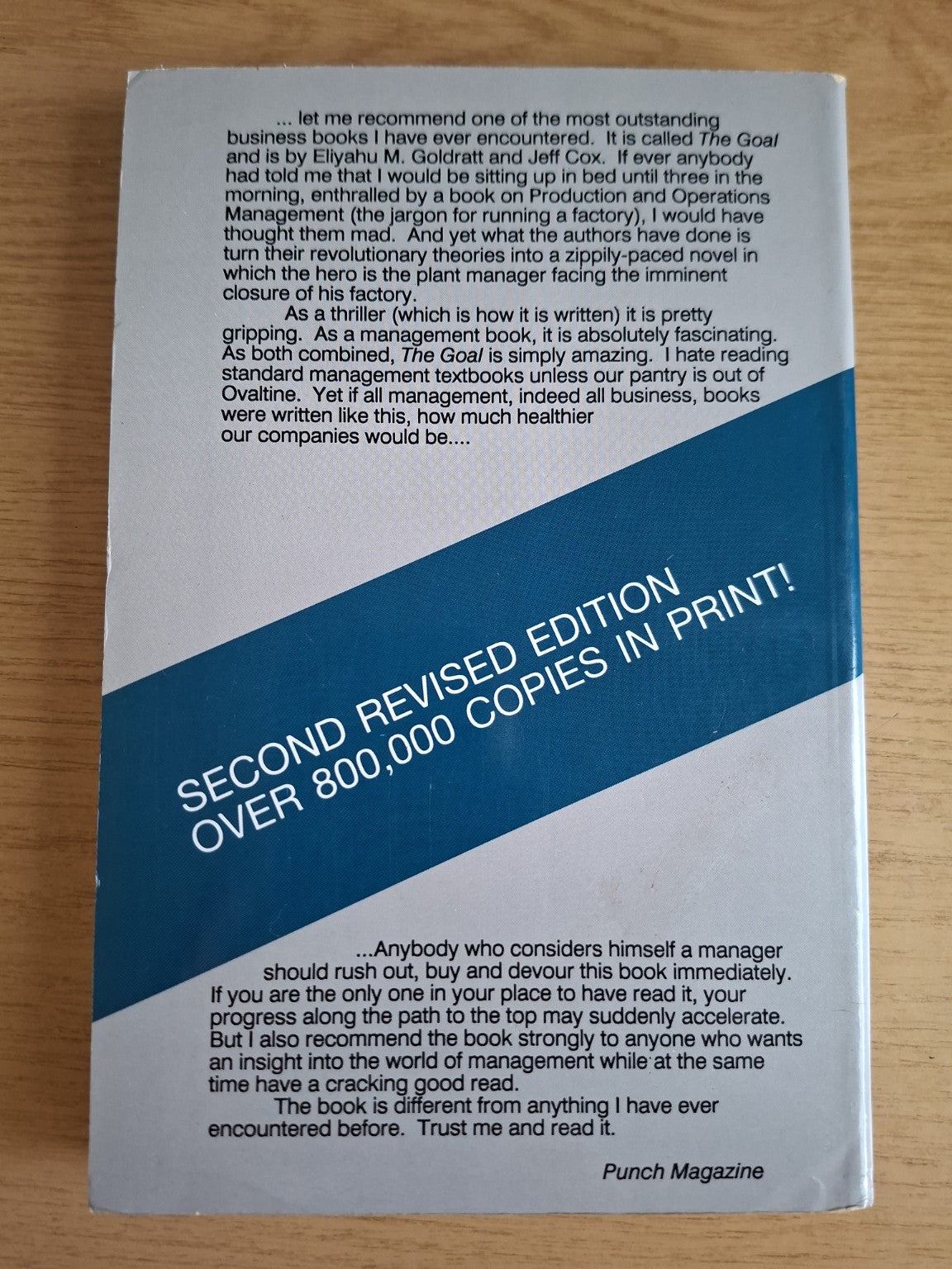 The Goal: A Process of Ongoing Improvement (Second Hand Book)