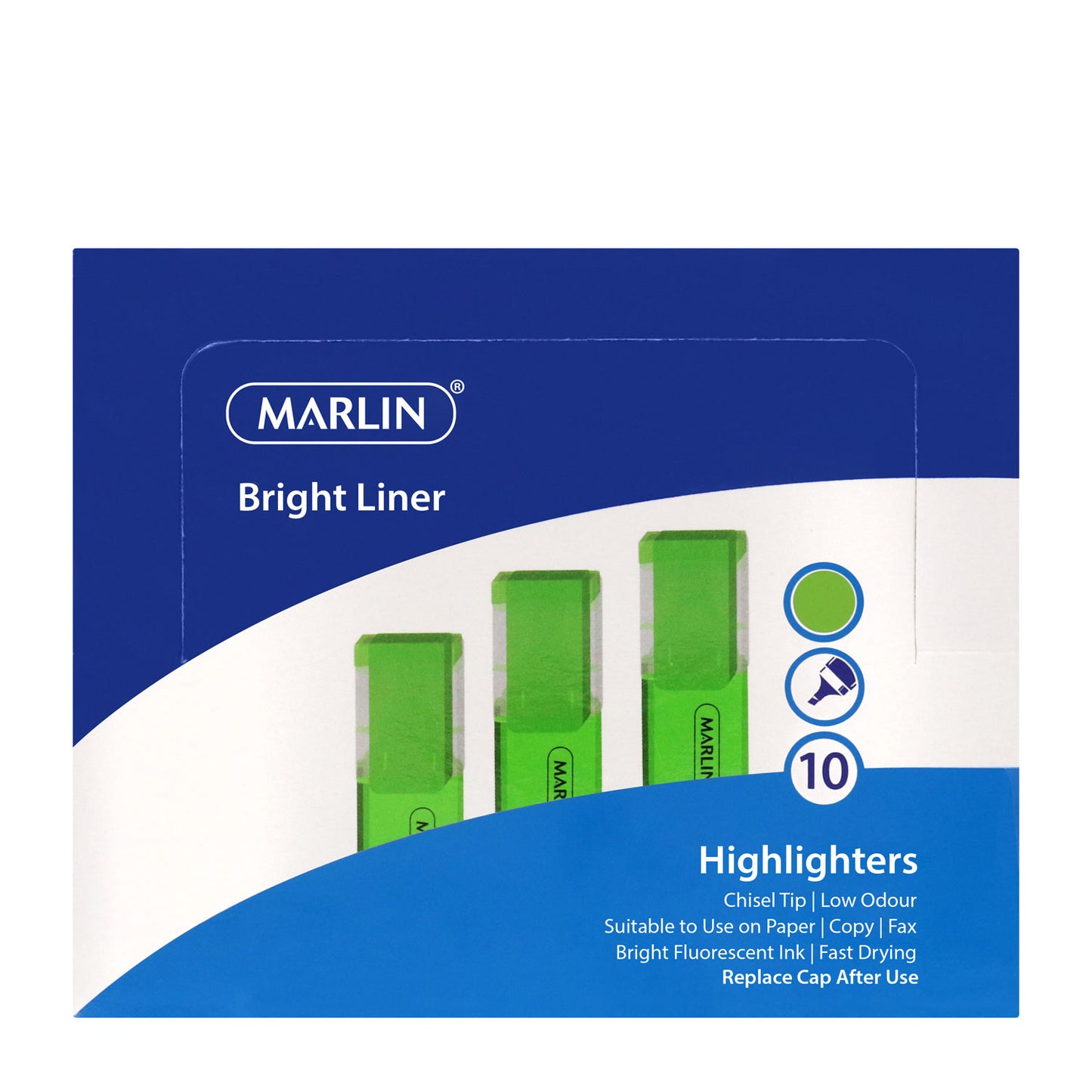 Marlin Bright Liners Highlighter Single Green (029J)