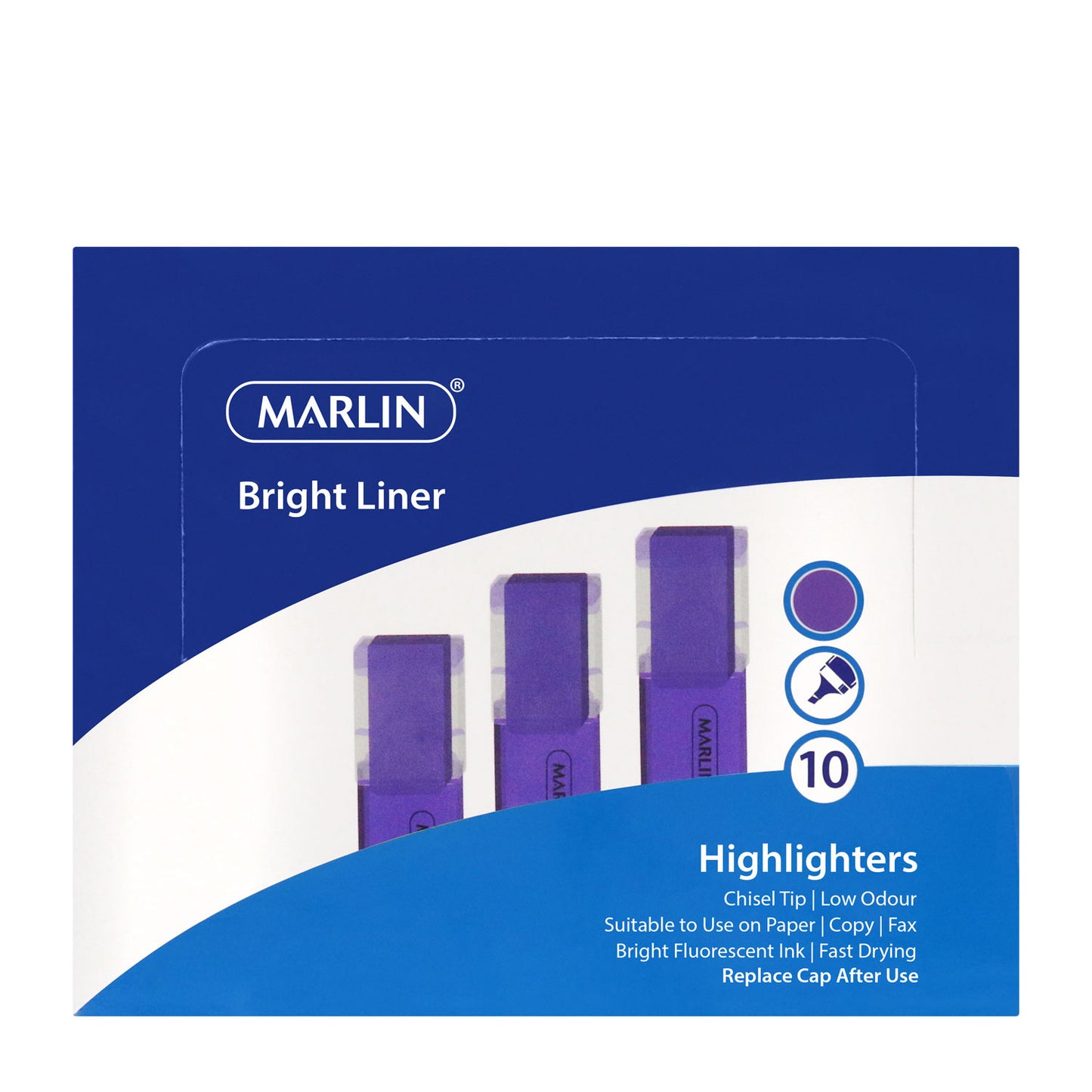 Marlin Bright Liners Highlighter Single Purple (029P)