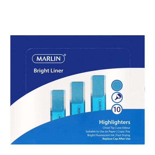 Marlin Bright Liners Highlighter Single Blue  (029Q)