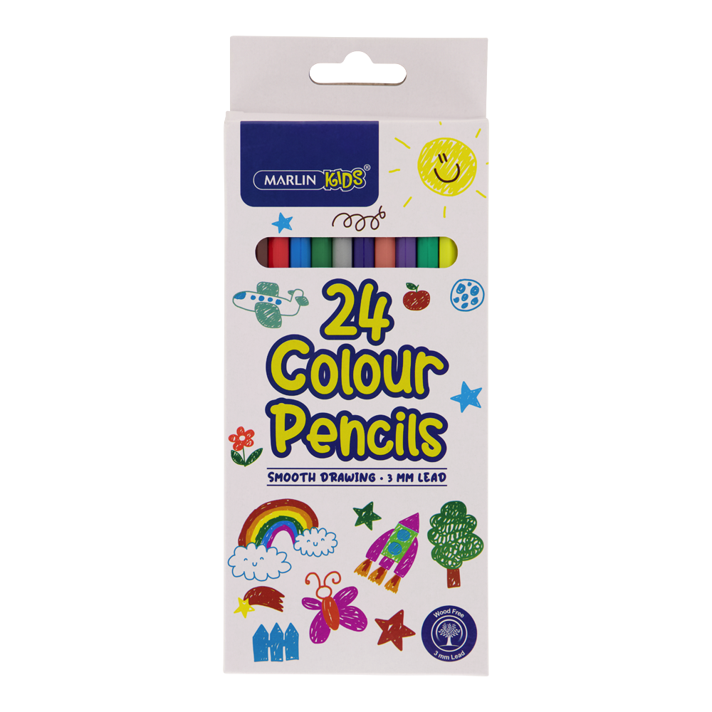 Marlin Kids colour pencils 24's long (036K)