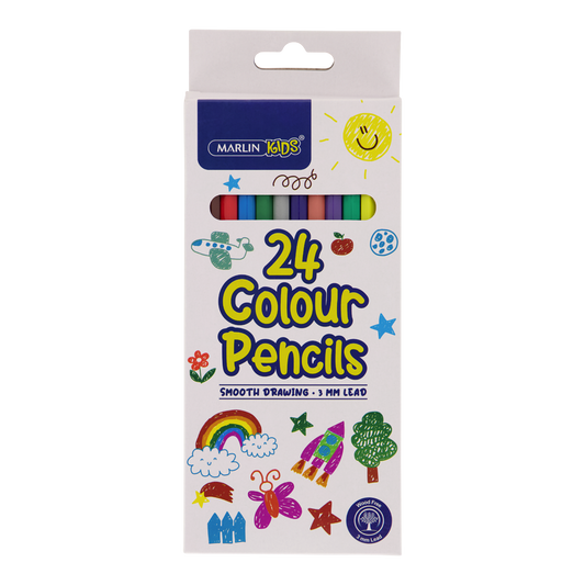 Marlin Kids colour pencils 24's long (036K)