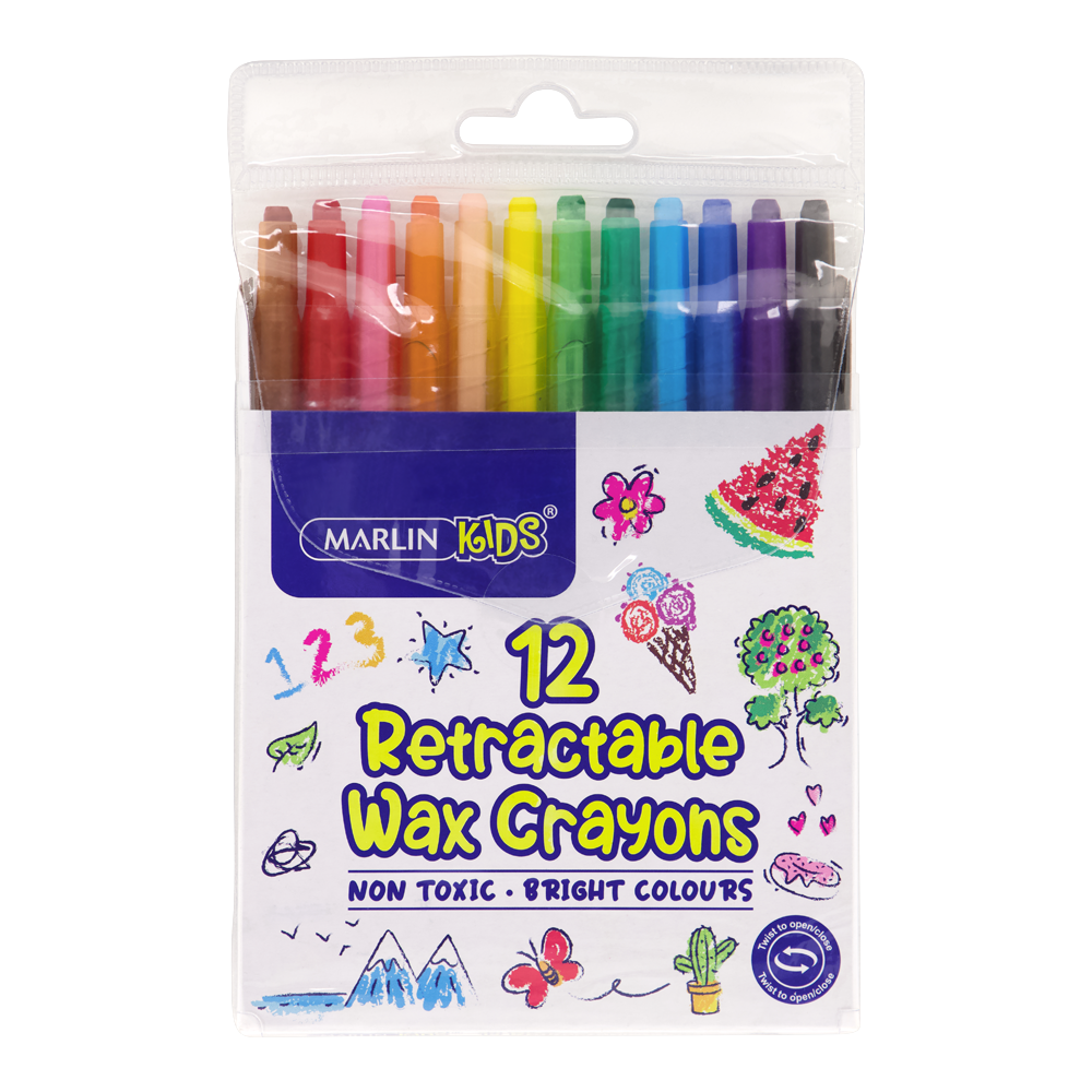 Marlin Kids retractable crayons 12's (041L)