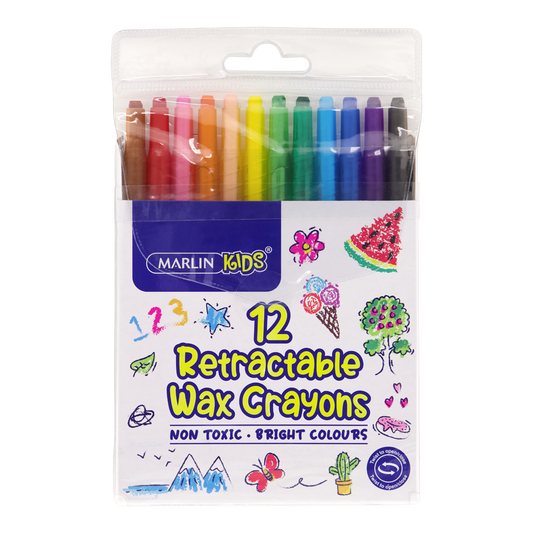 Marlin Kids retractable crayons 12's (041L)