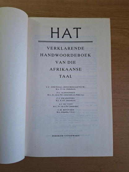 HAT – Verklarende Handwoordeboek Perskor – Second Hand