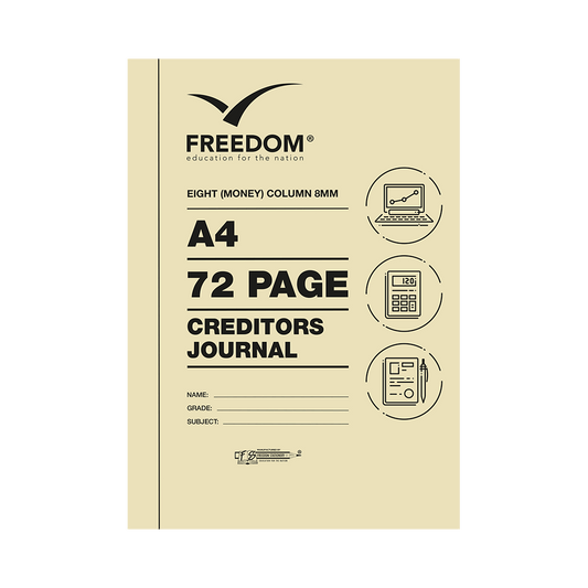 72 pages A4 Accounting Books 8MC Creditors Journal (2005)