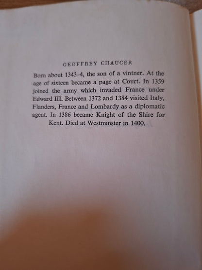 The Canterbury Tales – Geoffrey Chaucer (Everyman’s Library No. 397)