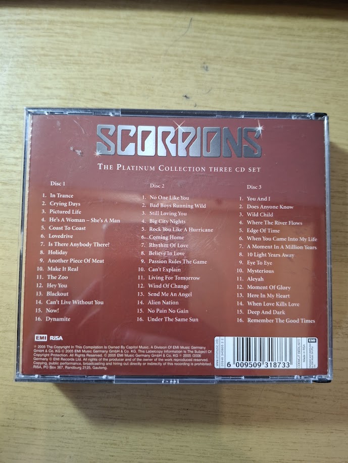 Scorpions – The Platinum Collection (Second-Hand 3×CD Set)