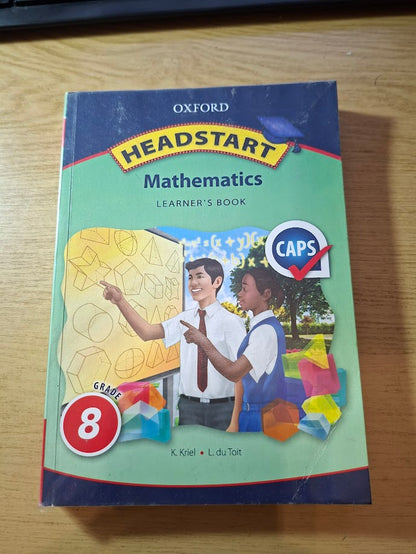 Oxford Headstart Maths Gr8 LB (CAPS) (Second Hand) ISBN/SKU: 9780199059034 (SH)