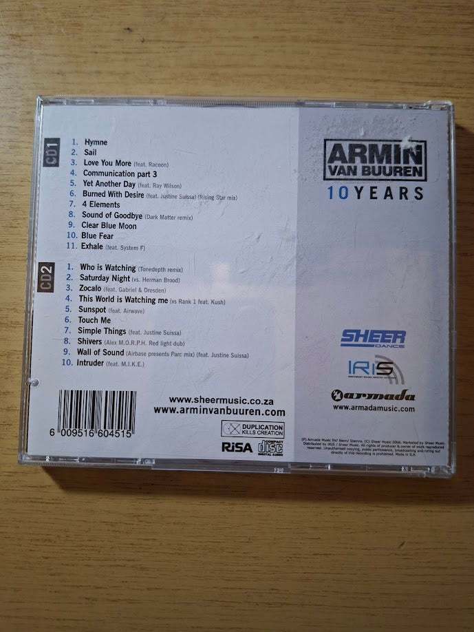 Armin van Buuren – 10 Years (2006) — Second-Hand 2-CD Set