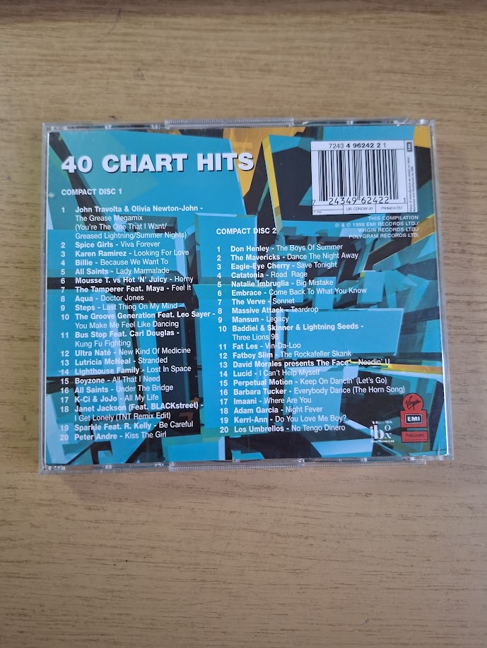 Various – Now That's What I Call Music! 40 (1998) — Second-Hand 2 × CD Set