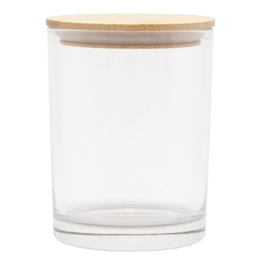 Product image of Clear Glass Candle Jar & Bamboo Lid