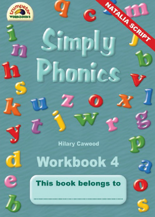 Simply Phonics - Workbook 4 (Natalia Script) ISBN/SKU:9781920701024