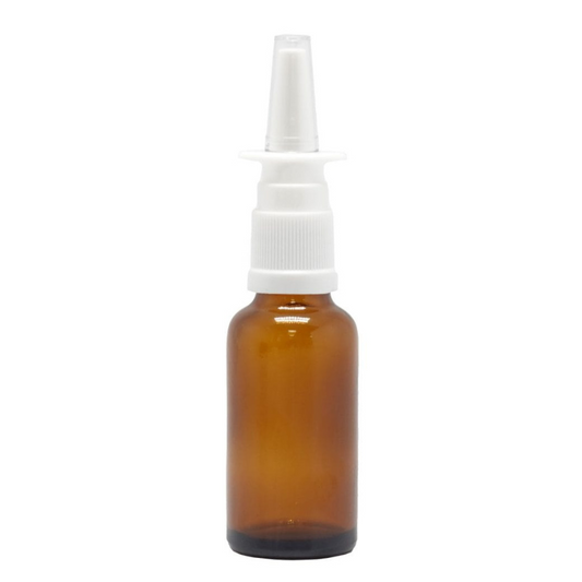 Product image of Amber Glass Aromatherapy Bottle 18mm Neck With Nasal Sprayer