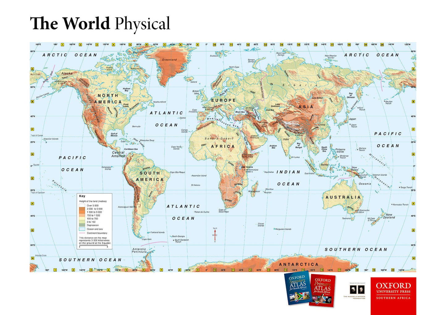 Oxford Reader Wall Map: World Physical ISBN/SKU: 9780190409647