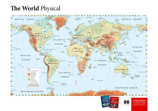 Oxford Reader Wall Map: World Physical ISBN/SKU: 9780190409647