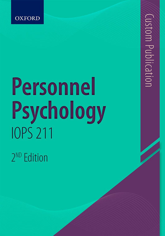 PeReading Scheme onnel Psychology: IOPS 211 2e ISBN/SKU: 9780190741792