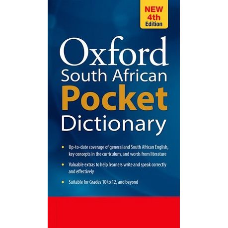 Oxford SA Pocket Dictionary 4e ISBN/SKU: 9780199045037