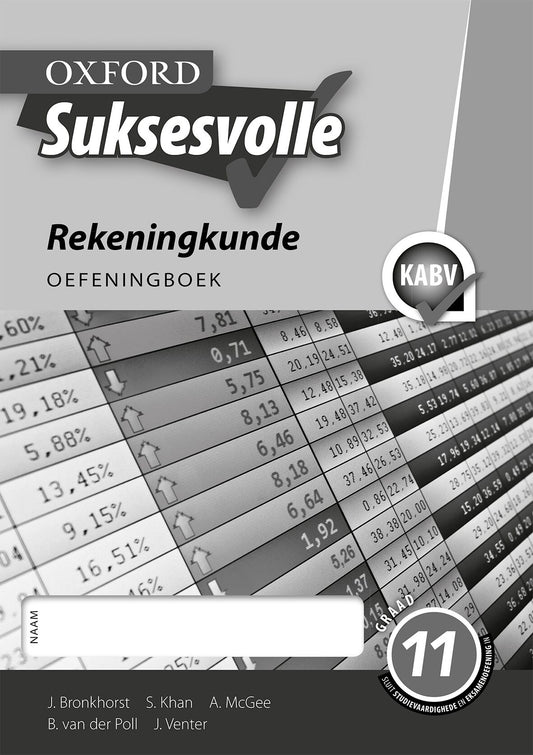 Oxford Suksesvolle Rekeningkunde Gr11 Wbk ISBN/SKU: 9780199045235
