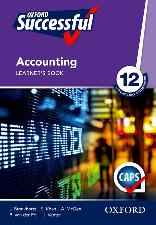 Oxford Successful Accounting Gr12 LB ISBN/SKU: 9780199048304