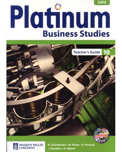 Platinum Business Studies 10 TG with Question Bank CD ISBN/SKU: 9780636132160