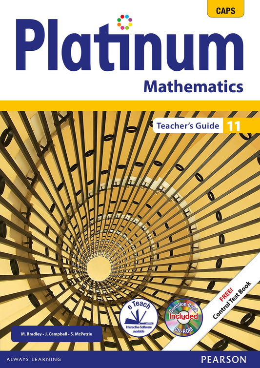 Platinum Mathematics Gr 11 TG with Control Test Book & Question Bank CD ISBN/SKU: 9780636137288