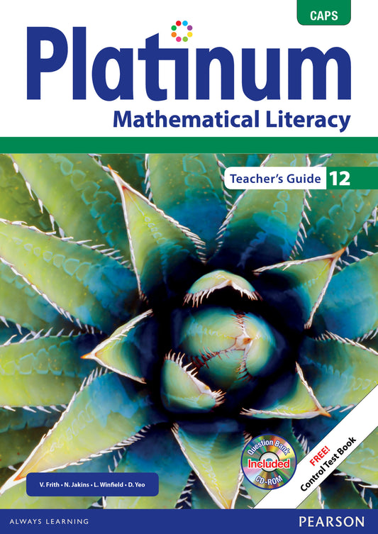 Platinum Mathematical Literacy Gr 12 TG with Control Test Book & Question Bank CD ISBN/SKU: 9780636145658