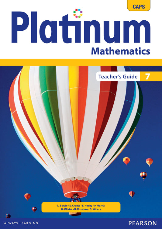 Platinum Mathematics Grade 7 TG (includes Photocopiable WB) ISBN/SKU: 9780636145733