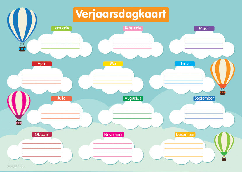 Chart: Shuters Hand In Hand Gr R Afrik: Verjaarsdagkaart A2