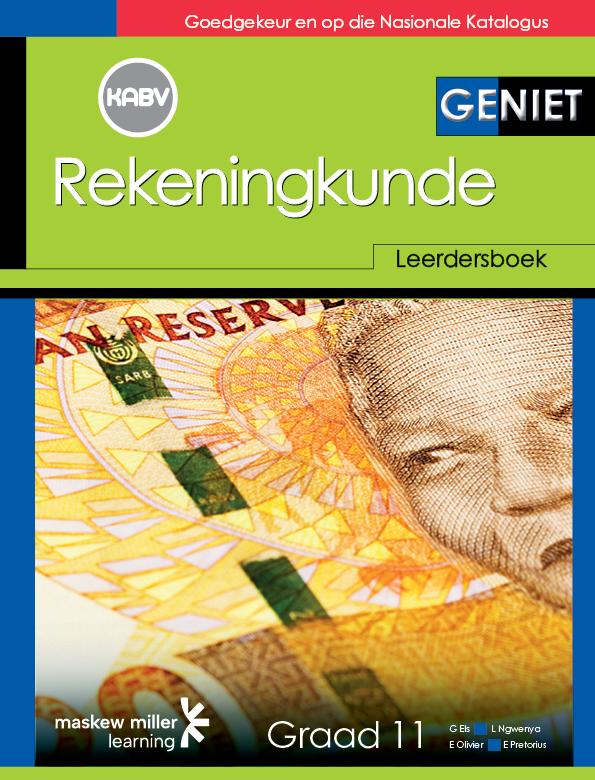 Geniet Rekeningkunde Gr 11 LB ISBN/SKU: 9780796244130