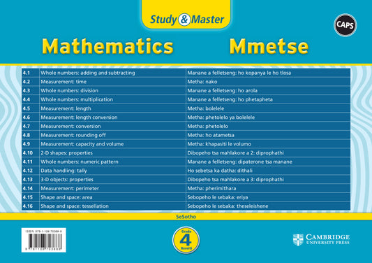 Study & Master Mmetse Kereiti 4 (revision card pack in sleeve) ISBN/SKU:9781108703888