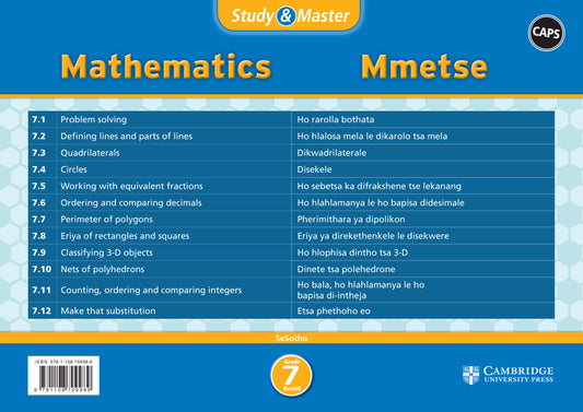 Study & Master Mmetse Kereiti 7 (poster pack - 12 posters in carry case) ISBN/SKU:9781108709989