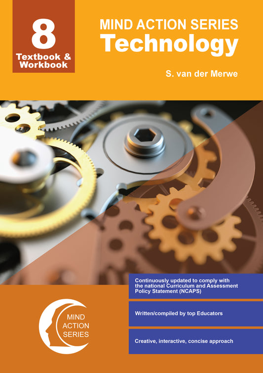 Mind Action Series Technology Textbook & Workbook NCAPS (2018) GR 8 Printed ISBN/SKU: 9781776114443 (TEC 30)