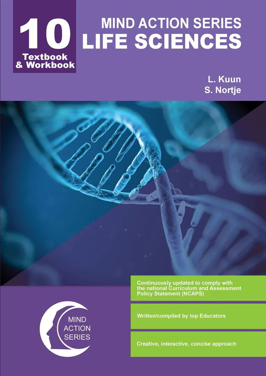 Mind Action Series Life Sciences Textbook & Workbook NCAPS (2019)     GR 10 Printed-Bound ISBN/SKU: 9781776116003 (LFS105)