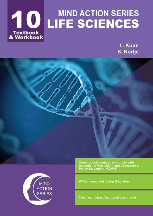 Mind Action Series Life Sciences Textbook & Workbook NCAPS (2019)     GR 10 Printed-Bound ISBN/SKU: 9781776116003 (LFS105)