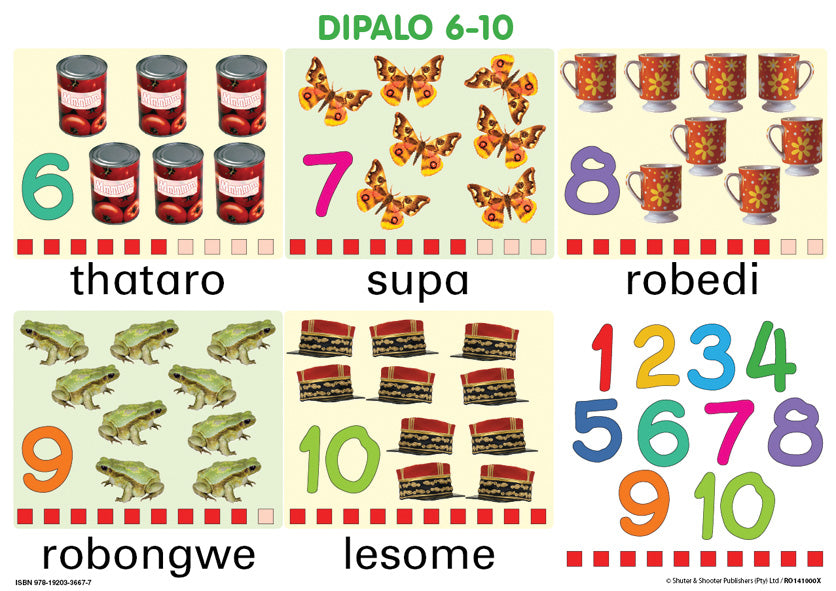Chart: Junior Setswana Number 6 - 10 A2