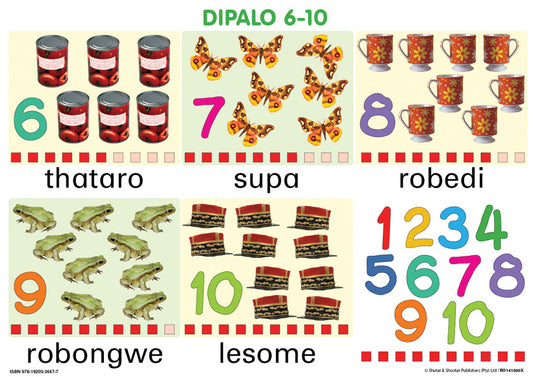 Chart: Junior Setswana Number 6 - 10 A2