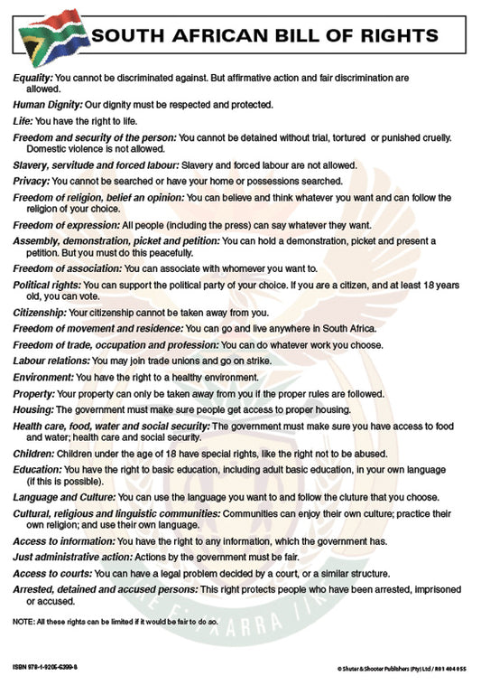 Chart: Sa Bill Of Rights A2 (Flat)